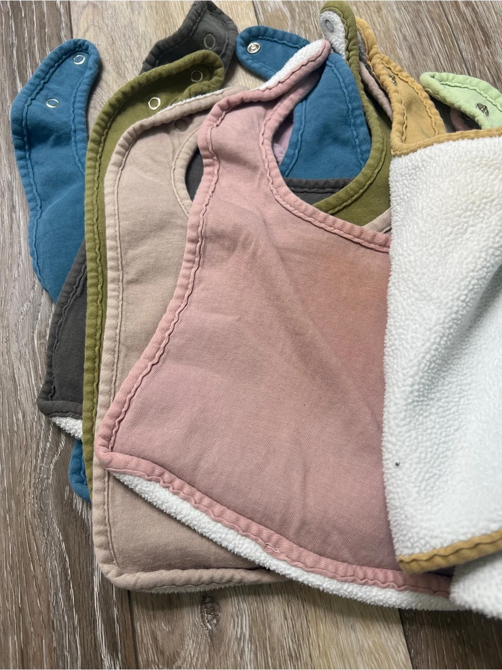 Soft Cotton Baby Bibs - Pastel Multi (Set)